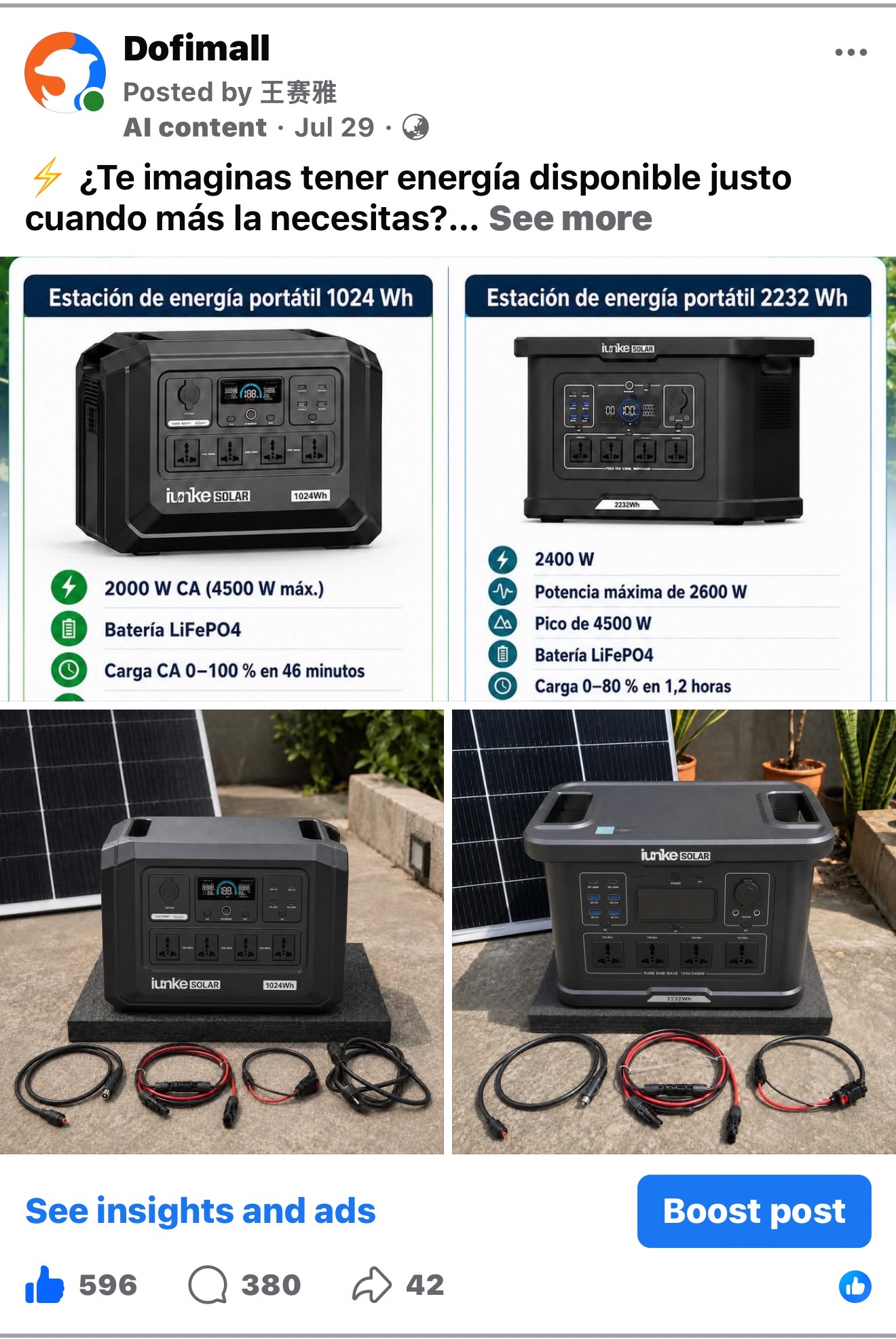Product education post explaining portable power station features